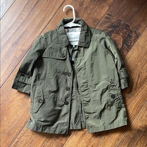Burberry Kids Olive Green Raincoat
